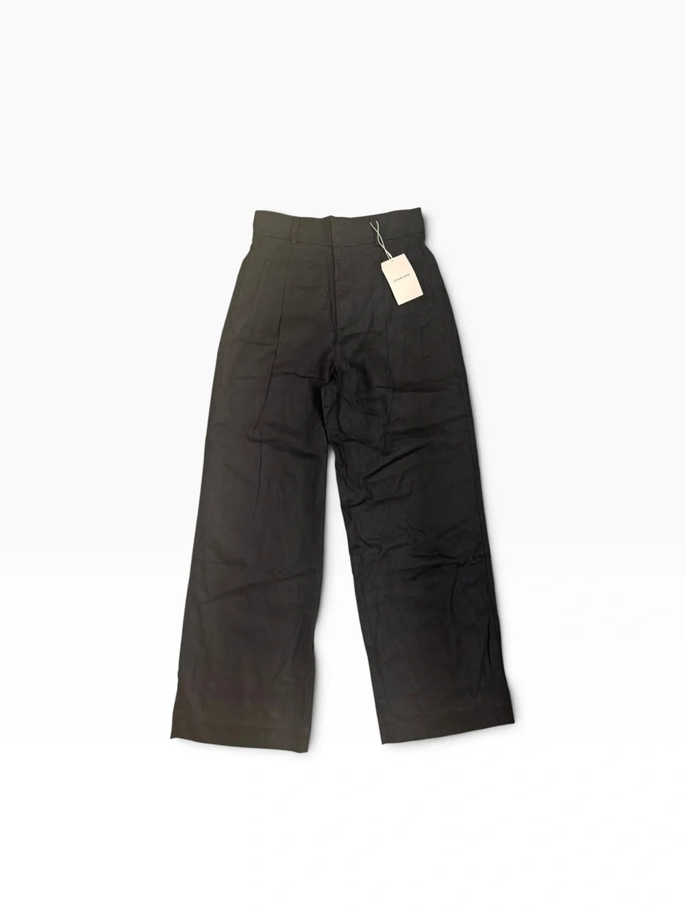 Everlane The Way-High Linen Wide-Leg Pants Black Size 2 NWT